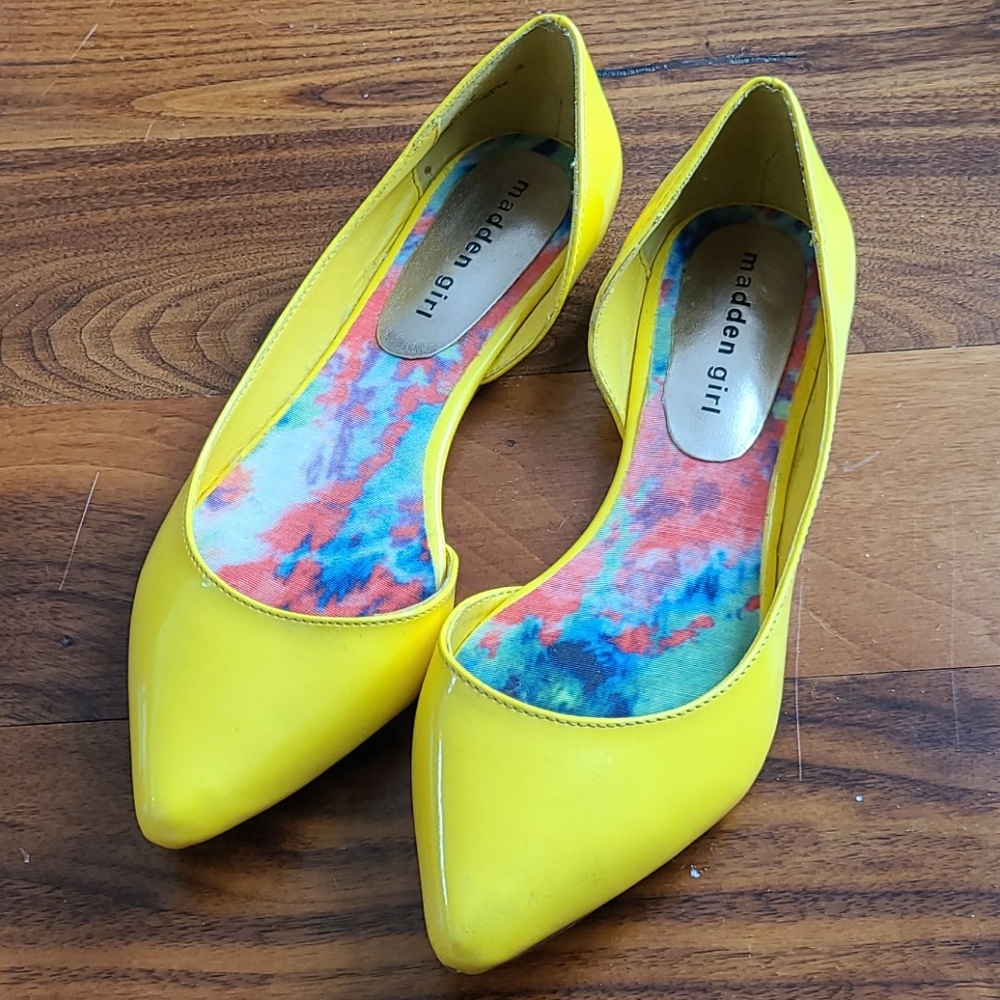 Madden girl yellow flats